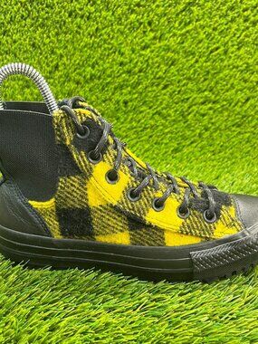 Converse CT All Star Woolrich Womens Size 6.5 Black Yellow Shoes Sneakers
